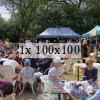 Lots of visitors enjoying refreshments at last year's Northfields Allotments' Summer Open Day