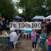 A picture of the people enjoying the food and drink area at the open day in 2024