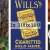 part of a cigarette advertising sign and a Victorian toothpaste jar